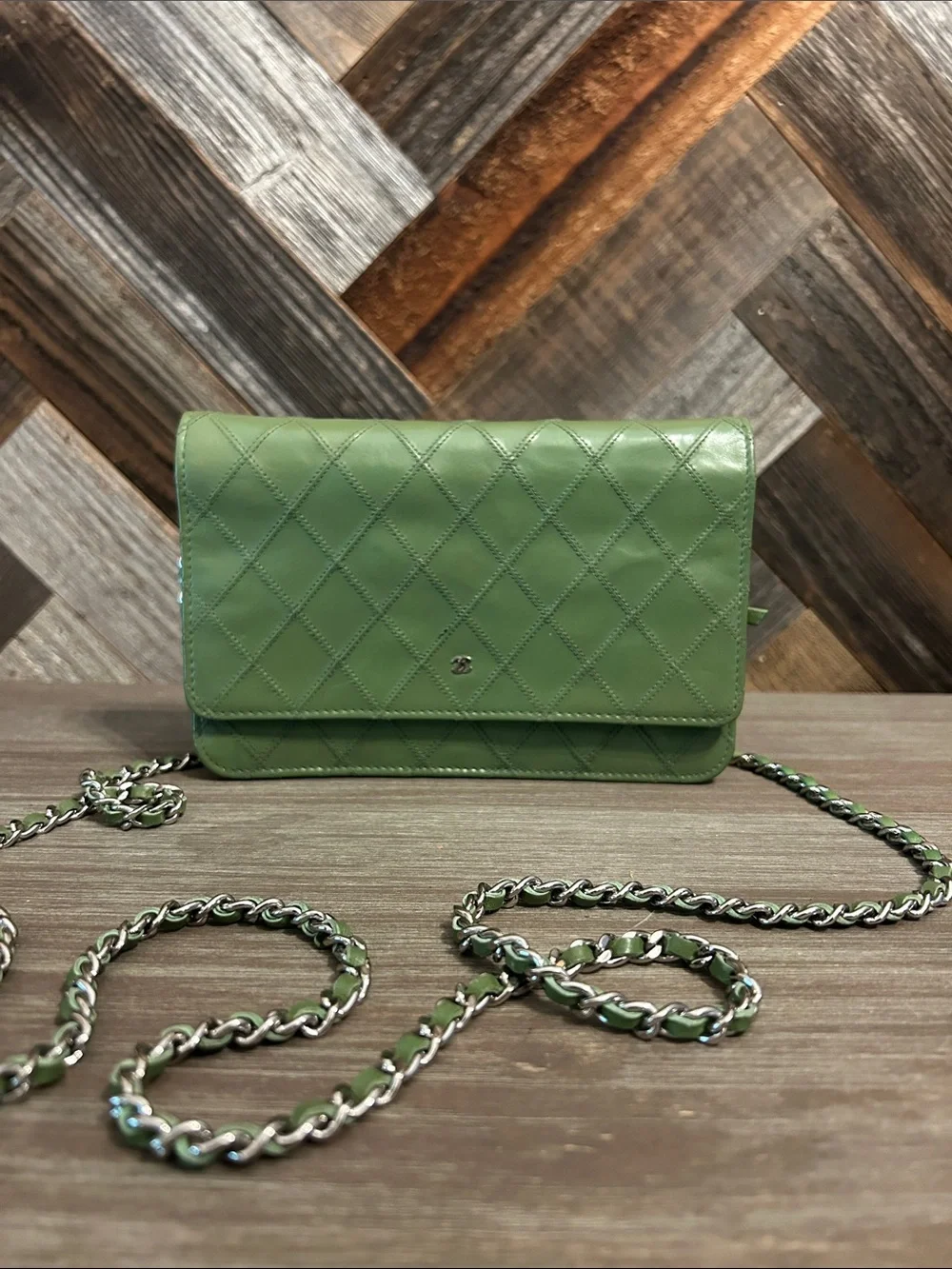 Chanel Quilted Leather Wallet on Chain